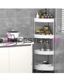 Ъглова етажерка за баня 4 нива с колелца